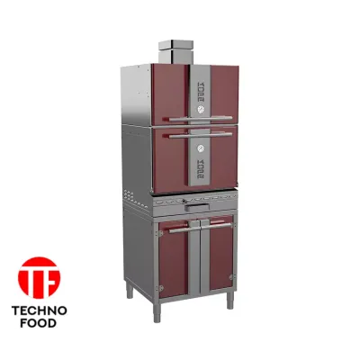 Печь угольная с подставкой и тепловым шкафом KOPA 401 SC