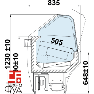 Витрина для мороженого WOJTEK 1.7W