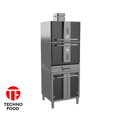 Печь угольная с подставкой и тепловым шкафом KOPA 401 SC