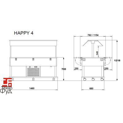 Буфетная станция для детей холодильная HAPPY 4 RF